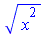 sqrt(`*`(`^`(x, 2)))