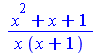 `/`(`*`(`+`(`*`(`^`(x, 2)), x, 1)), `*`(x, `*`(`+`(x, 1))))
