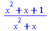 `/`(`*`(`+`(`*`(`^`(x, 2)), x, 1)), `*`(`+`(`*`(`^`(x, 2)), x)))