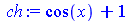 `+`(cos(x), 1)