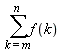 Sum(f(k), k = m .. n)