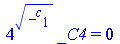 `*`(`^`(4, sqrt(_c[1])), `*`(_C4)) = 0