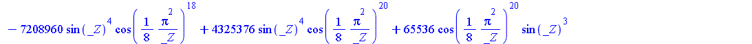 [{C = -2}, {C = 4}, {C = `+`(`/`(`*`(4, `*`(RootOf(`+`(64, `*`(405504, `*`(`^`(cos(`+`(`/`(`*`(`/`(1, 8), `*`(`^`(Pi, 2))), `*`(_Z)))), 12))), `-`(`*`(475136, `*`(`^`(cos(`+`(`/`(`*`(`/`(1, 8), `*`(`^...