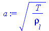 `*`(`^`(`/`(`*`(T), `*`(rho[l])), `/`(1, 2)))