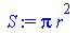 `*`(Pi, `*`(`^`(r, 2)))